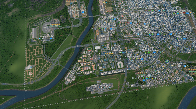 cities skylines map view