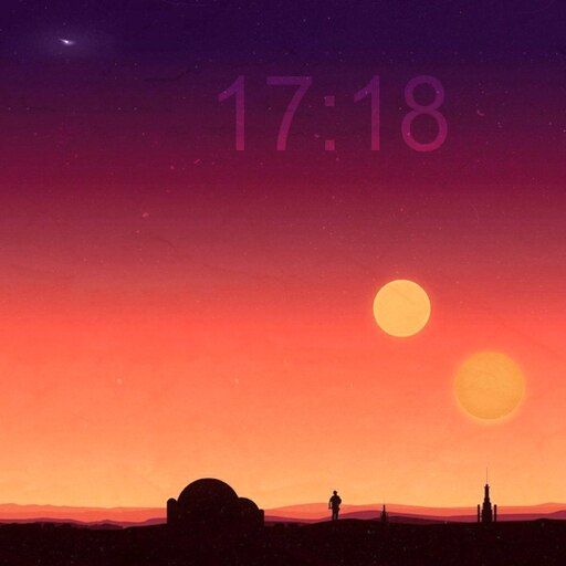 Binary deals sunset wallpaper