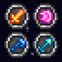 Terraria Lover on X: What I use when I get the terrablade frost armor  frost wings fire gauntlet warrior emblem avenger emblem all menacing   / X