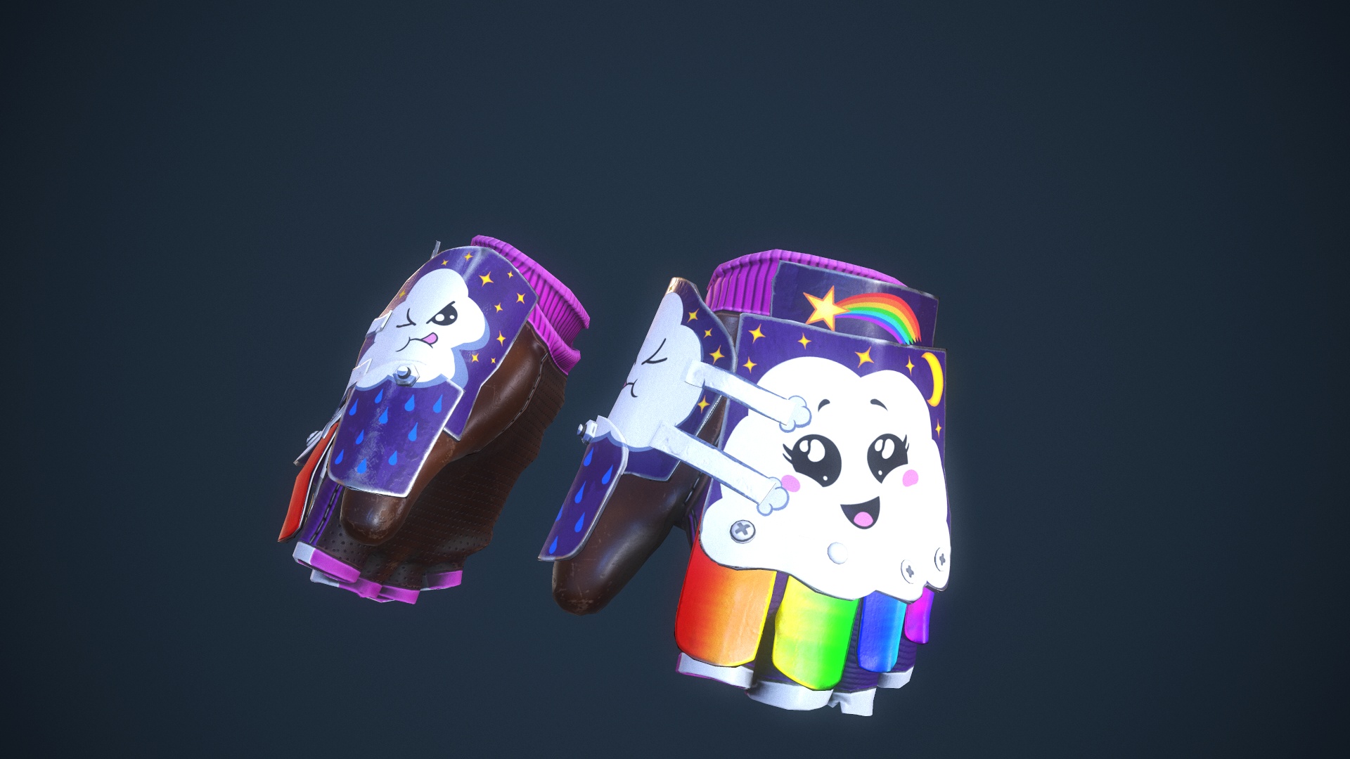 Rainbow Pony Roadsign Gloves screenshot 1