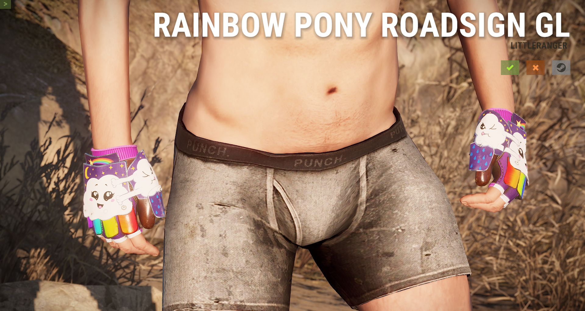 Rainbow Pony Roadsign Gloves thumbnail 4