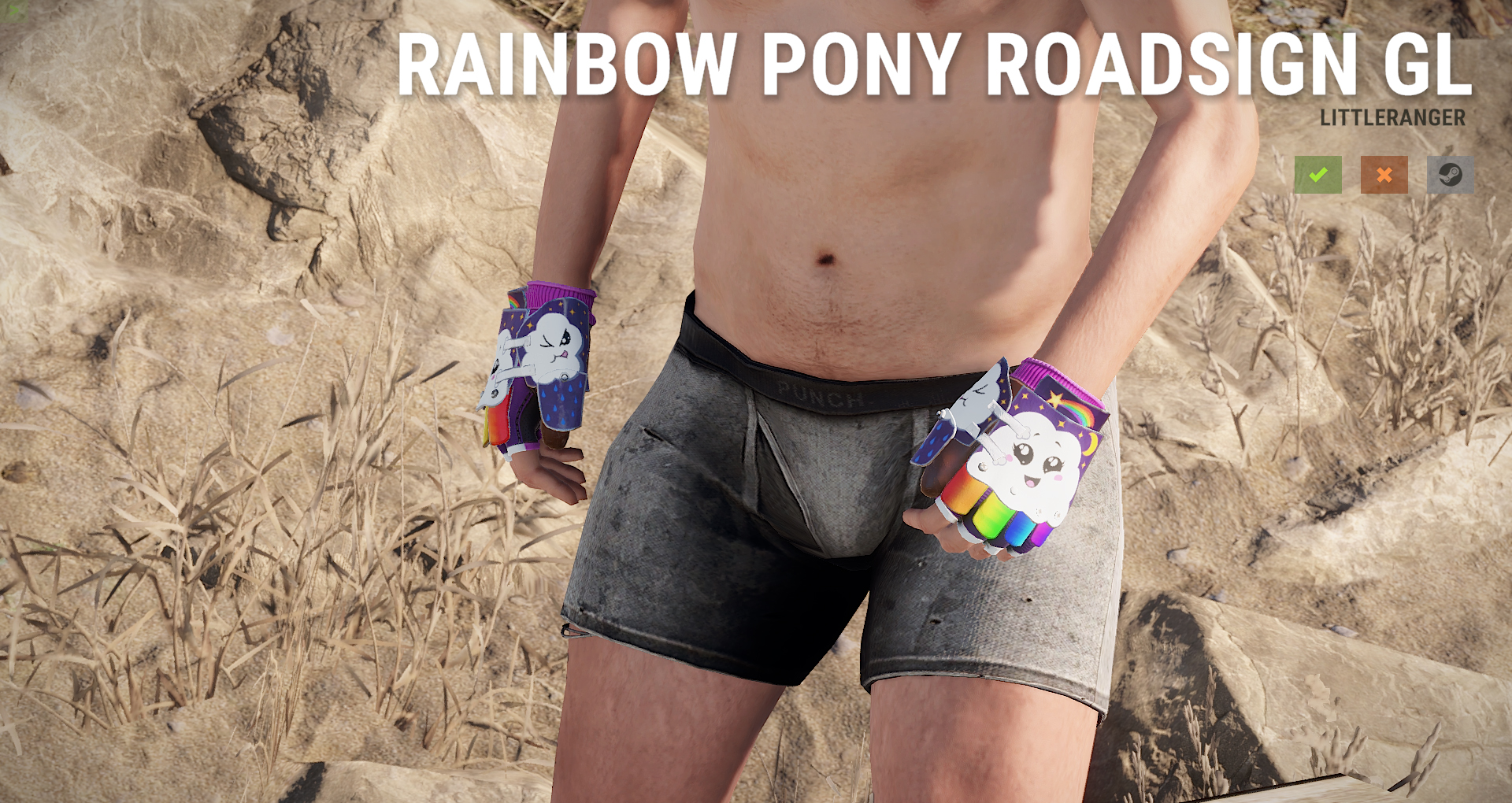 Rainbow Pony Roadsign Gloves thumbnail 5