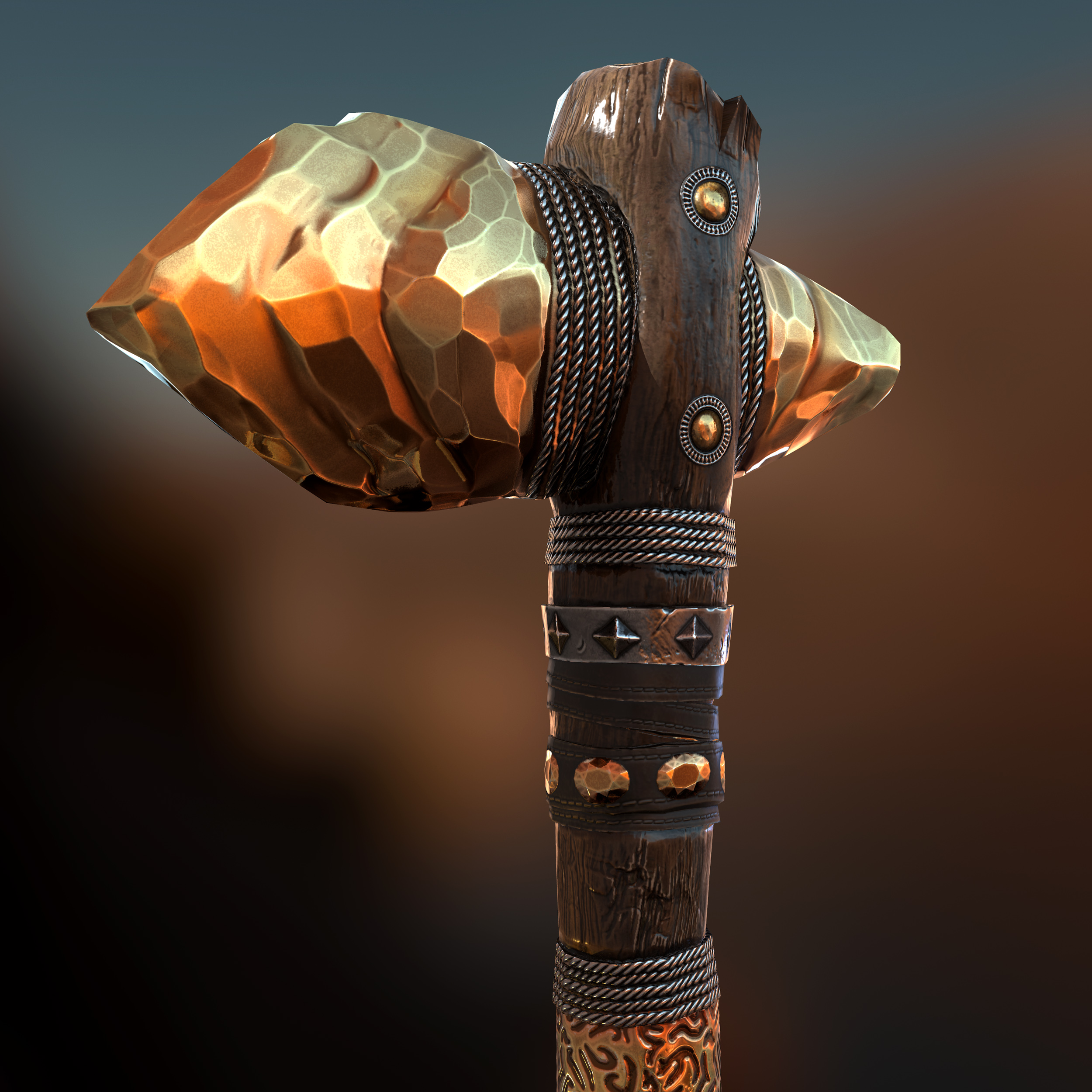 Gold Ore Stone Hatchet screenshot 1