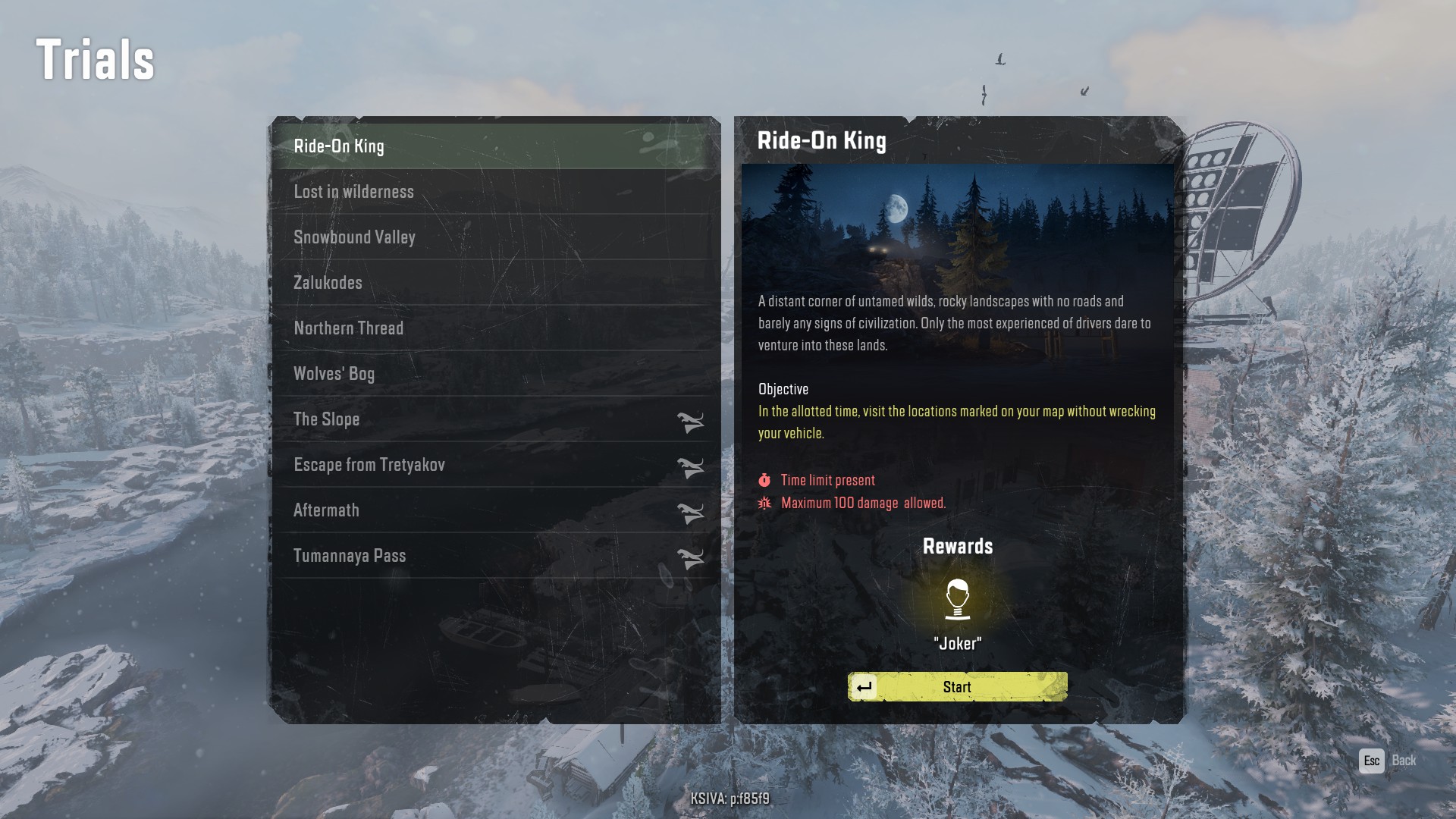 Потерянные в глуши snowrunner испытания карта