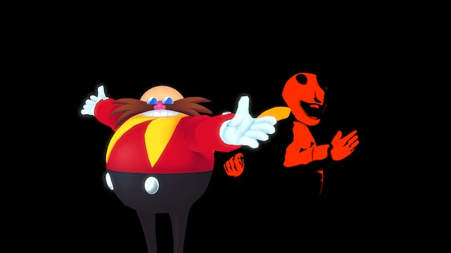 edited official Eggman render to be Starved Eggman by