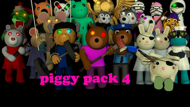 PLAYINS AS ALL PIGGY CHARACTERS ROBLOX - New Update Piggy 