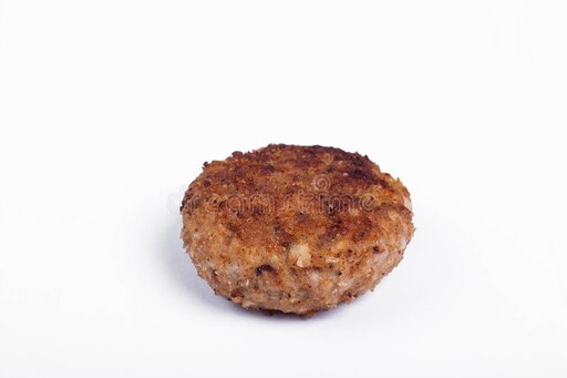 Котлета фото на белом фоне Котлета фото на белом фоне