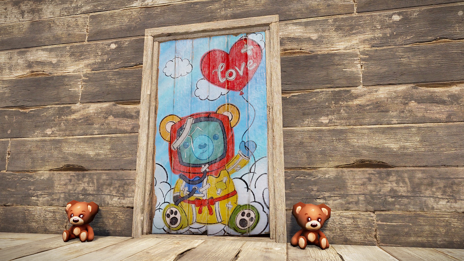 Teddy Love Wooden Door thumbnail 6