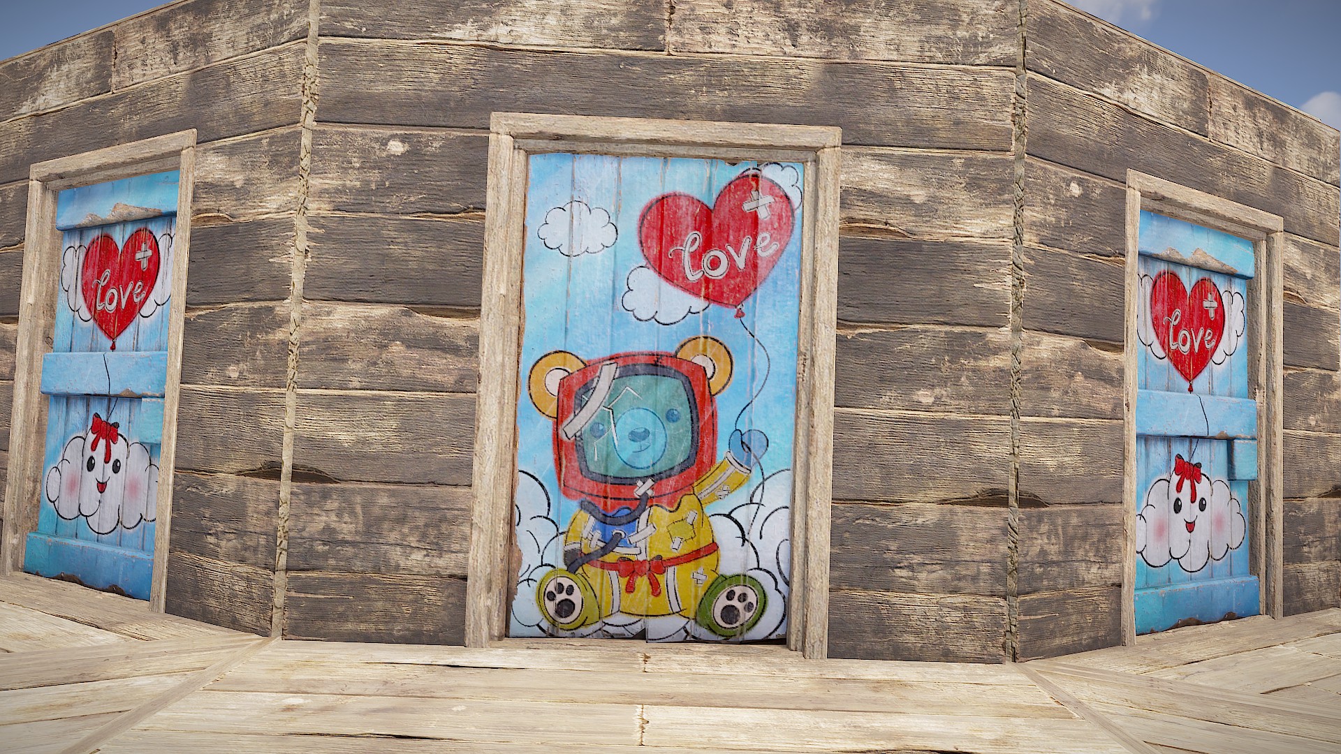 Teddy Love Wooden Door thumbnail 5