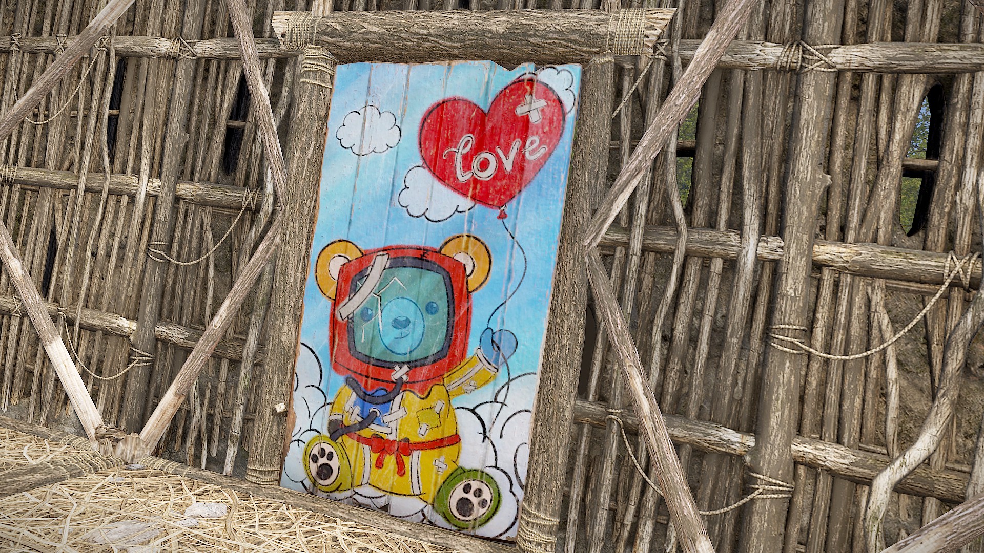 Teddy Love Wooden Door thumbnail 3