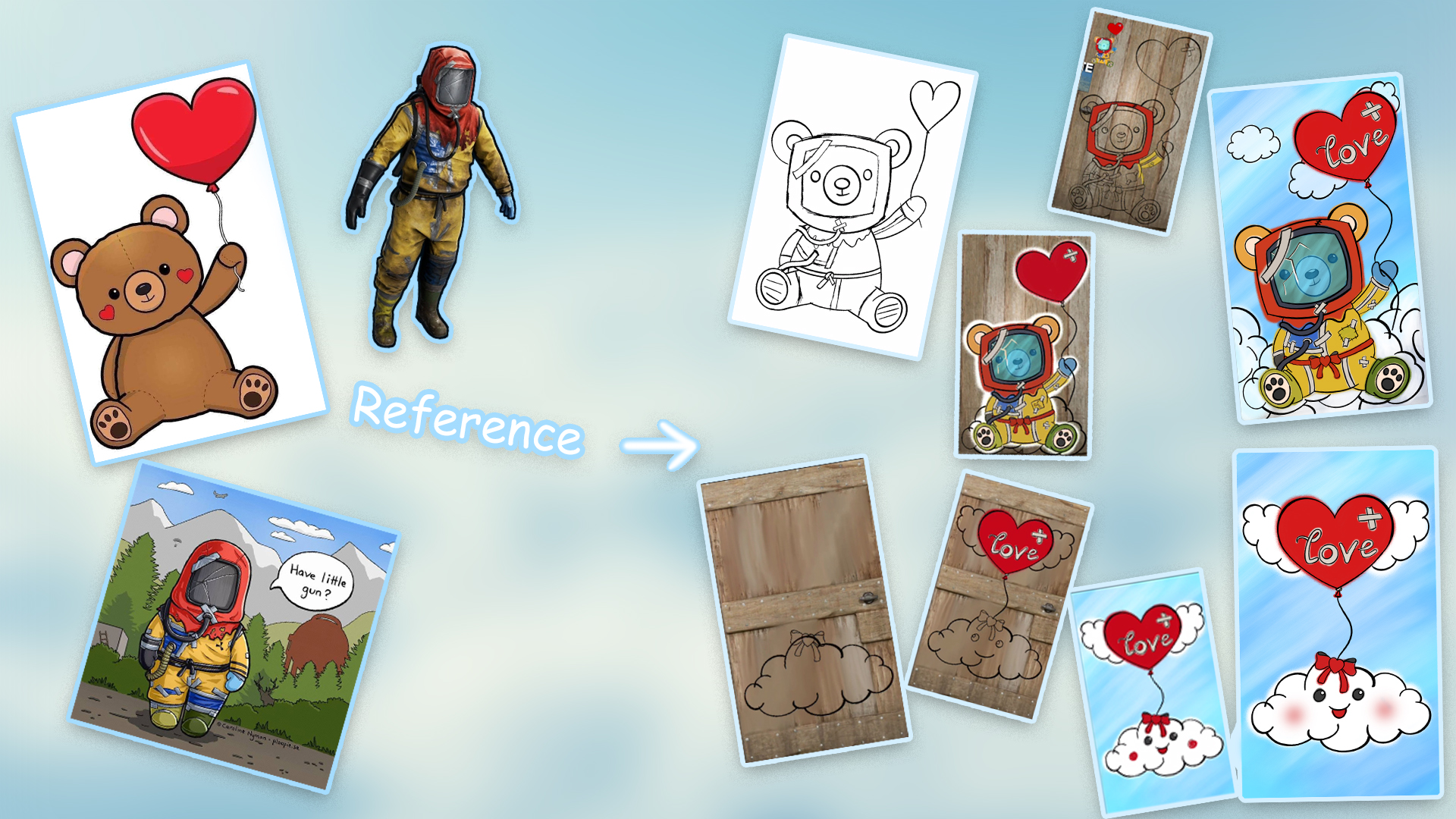 Teddy Love Wooden Door thumbnail 2