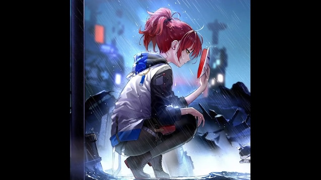 Steam Workshop Anime Girl Raining Arknights Wallpaper Engine