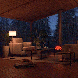 Cozy Cabin Rain And Fireplace Ambience | VISUALDON