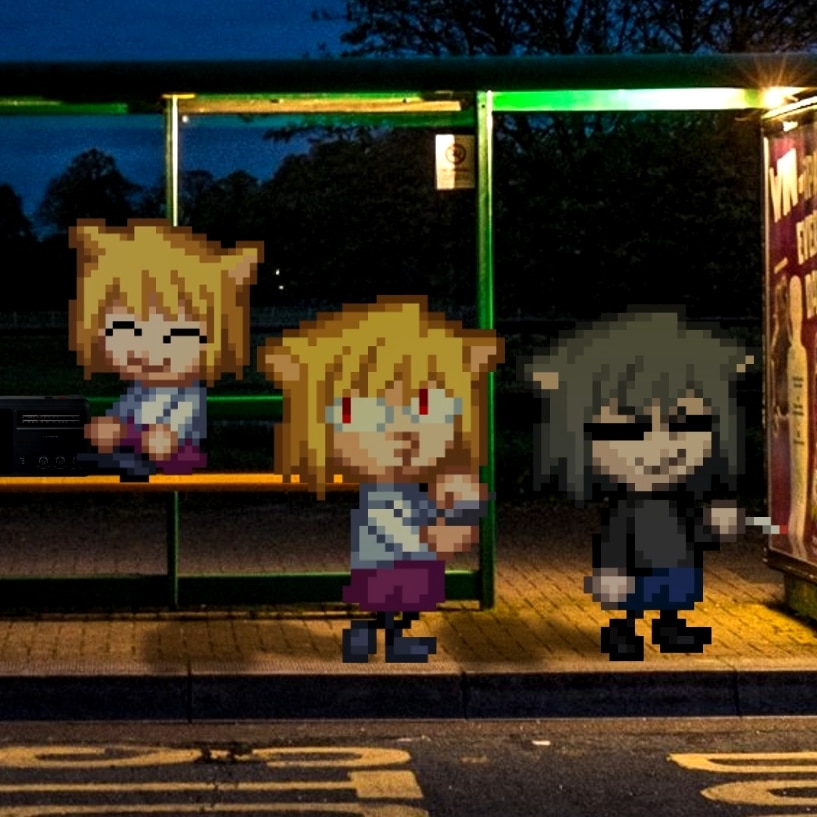 Neco arc waiting for a bus