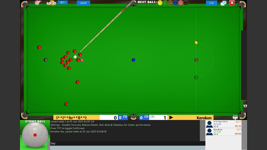 Steams gemenskap Flash Snooker Game