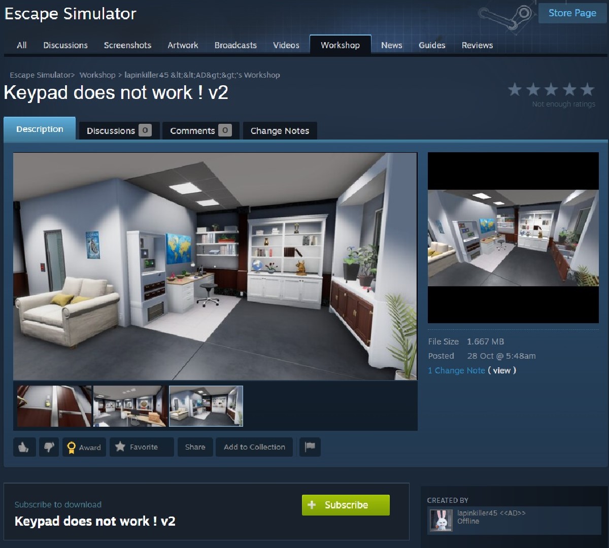 Escape Simulator 100% - All Rooms Soluce / All Token Location in video - ROOM EDITOR Tutorials - COMMUNITY Rooms image 182