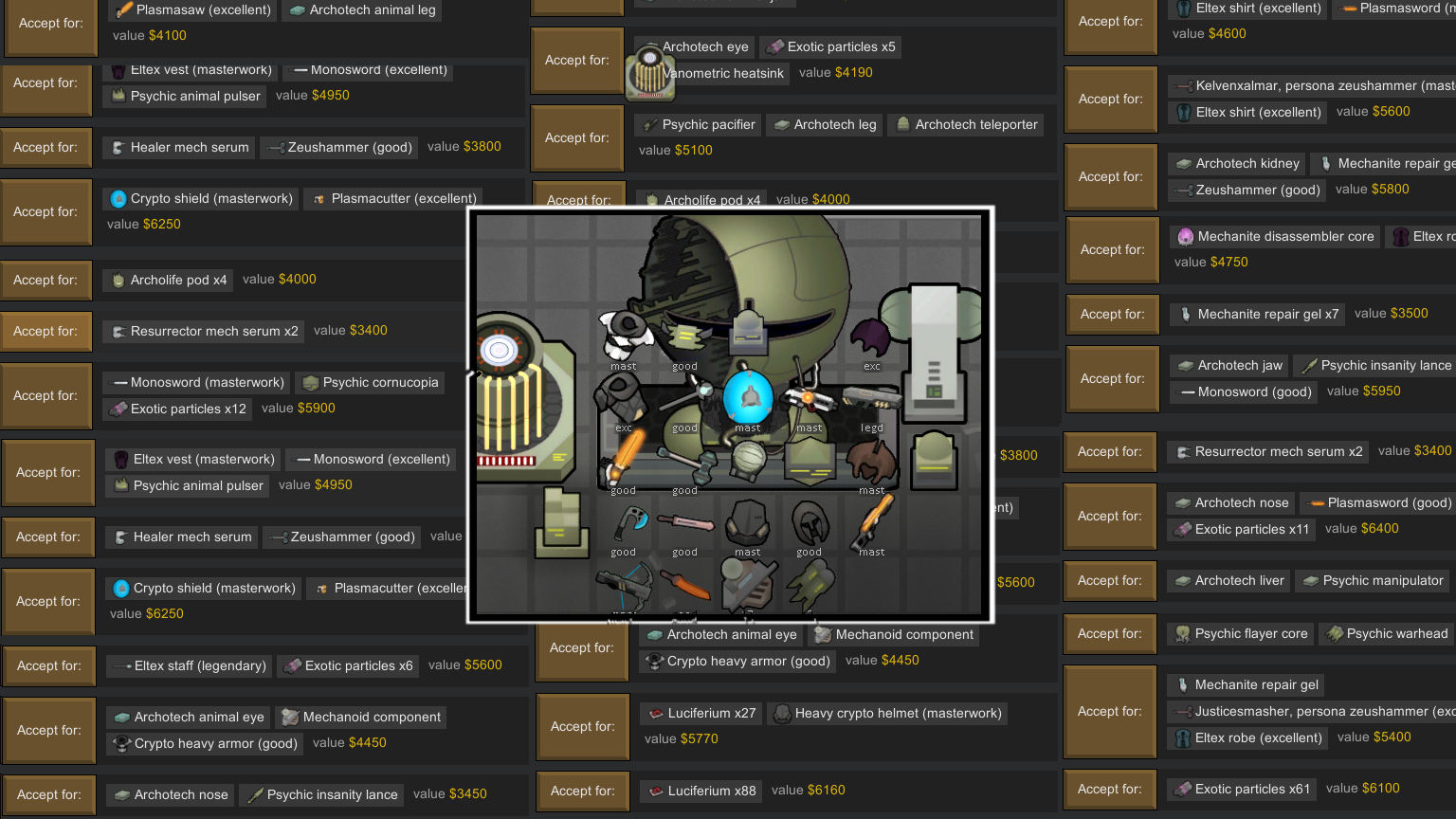 rimworld archotech prosthetics