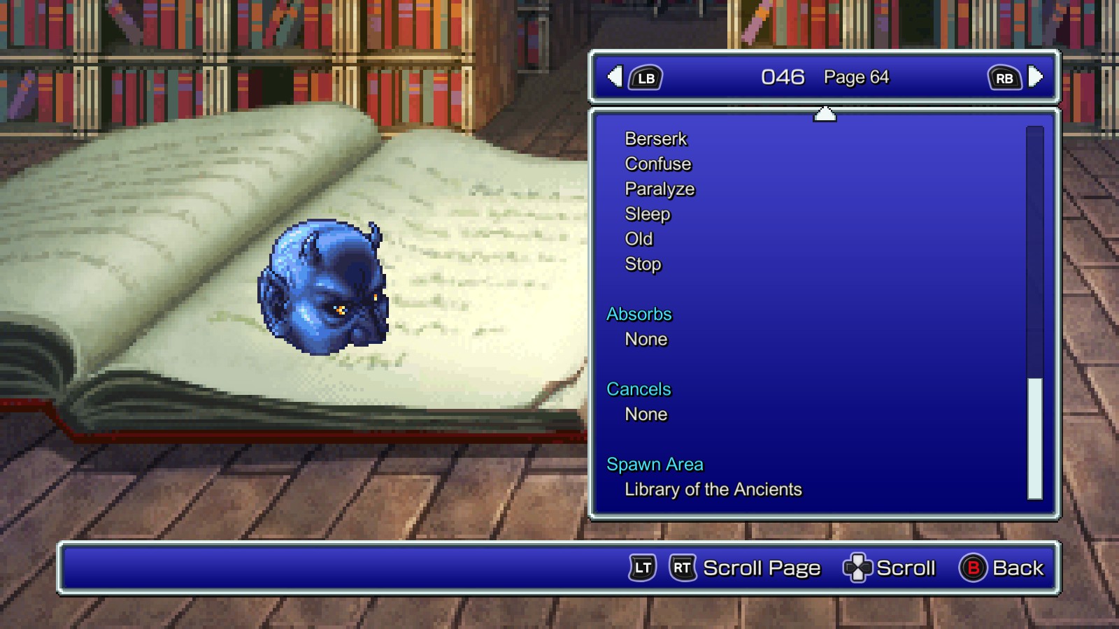 Blue mage spells and their earliest collection points image 16
