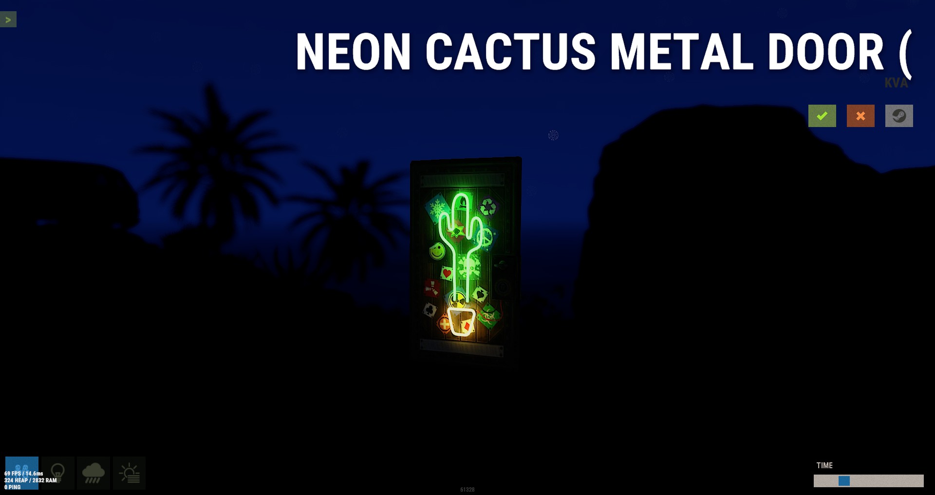 Neon Cactus Metal Door thumbnail 8