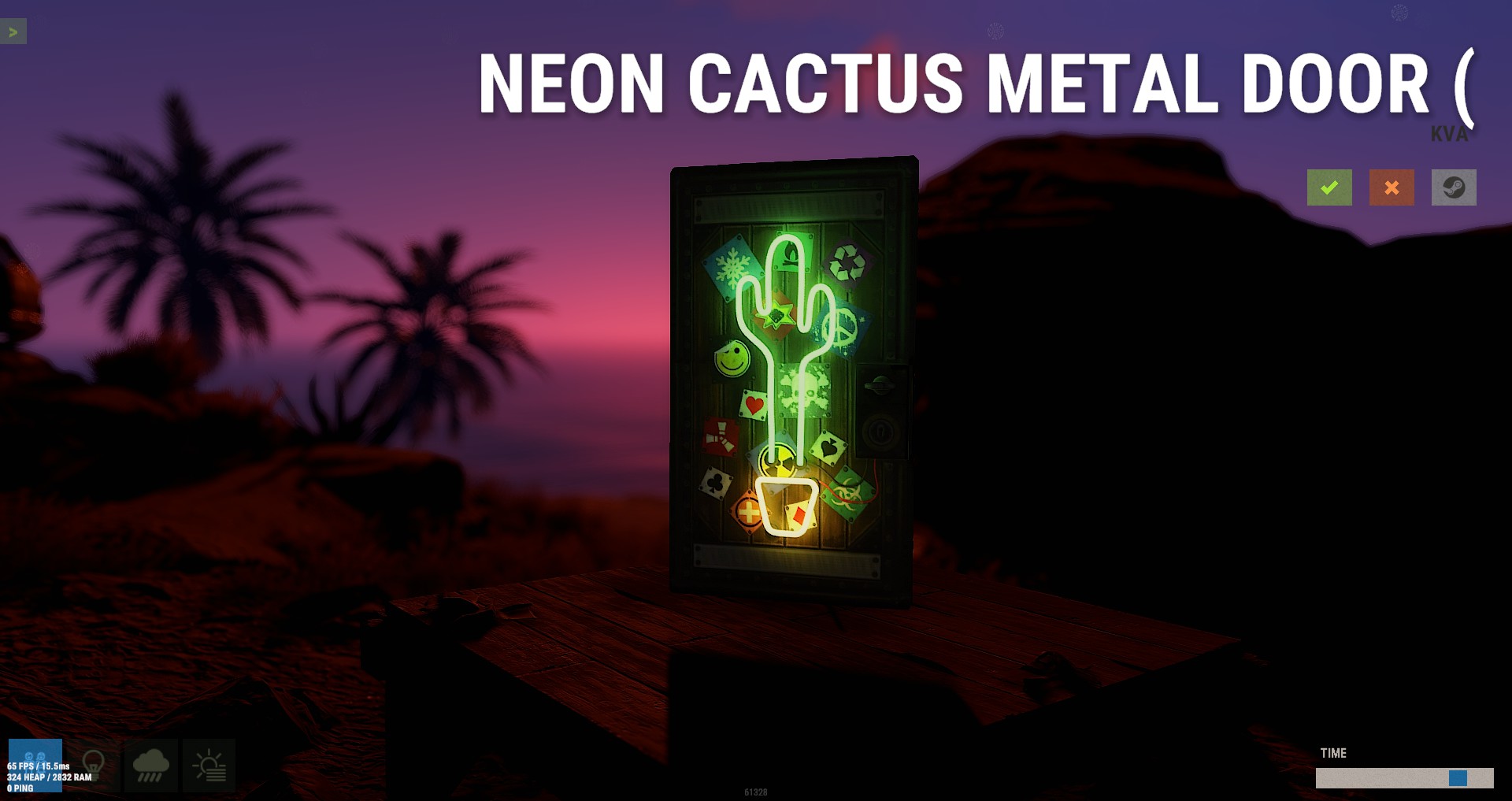 Neon Cactus Metal Door thumbnail 9