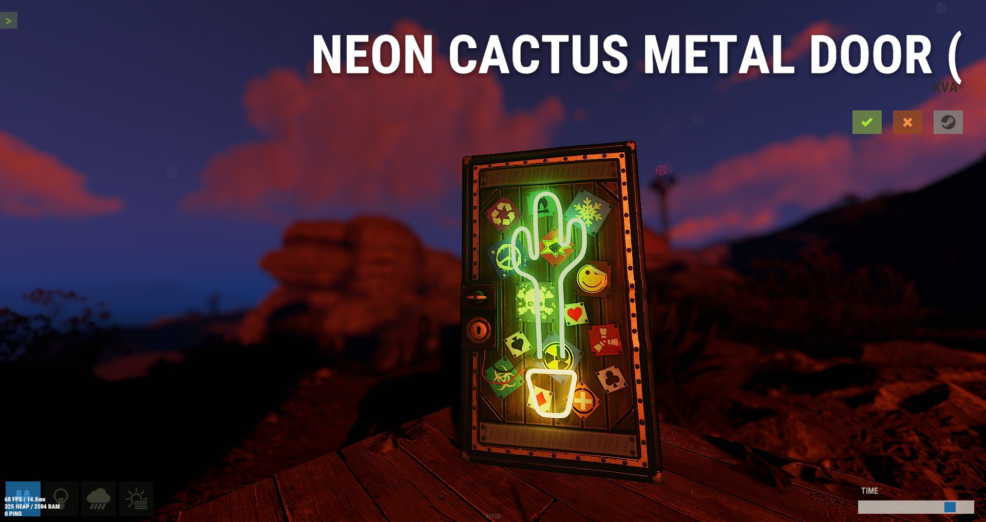 Neon Cactus Metal Door thumbnail 10
