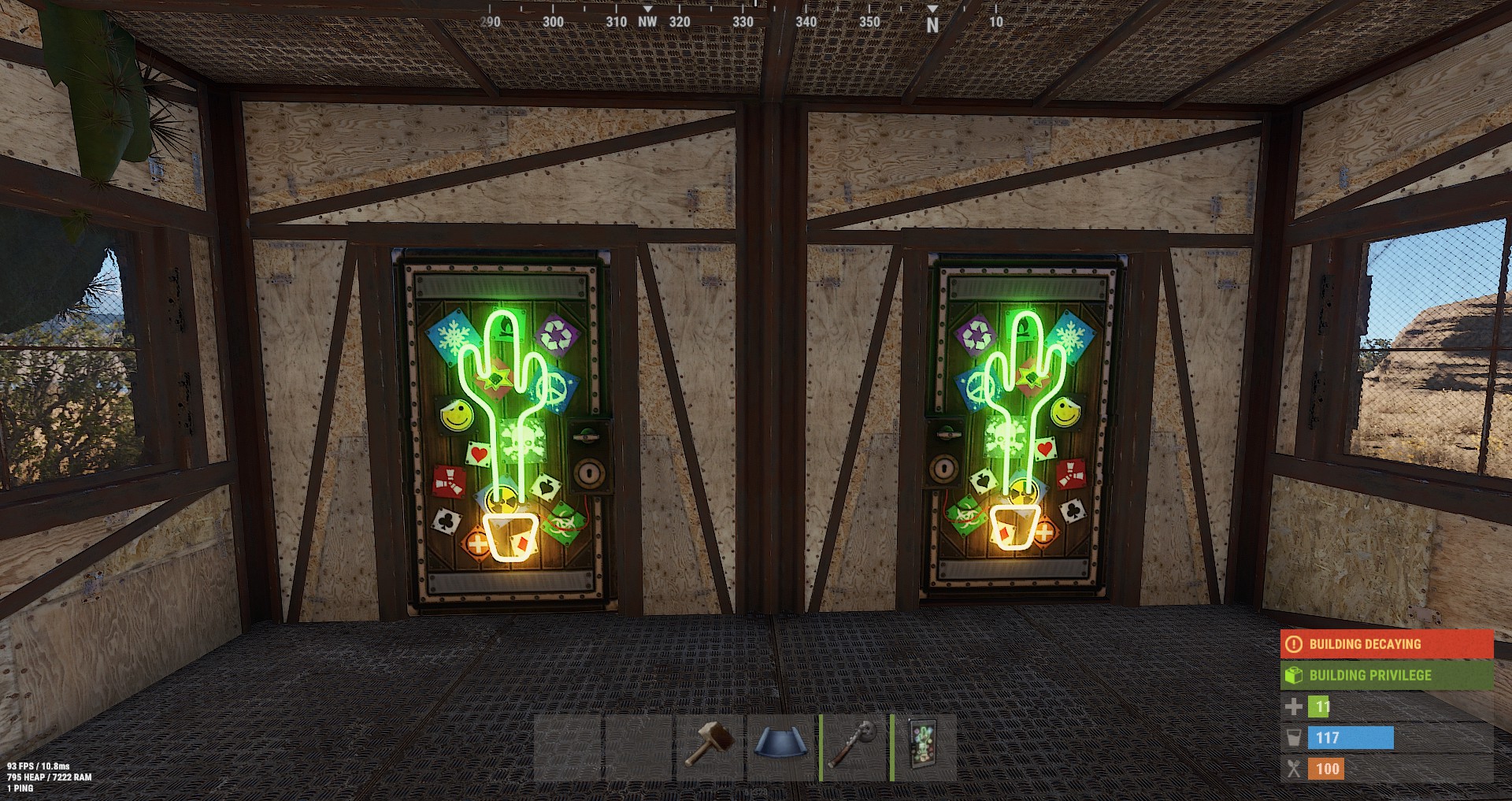 Neon Cactus Metal Door thumbnail 4