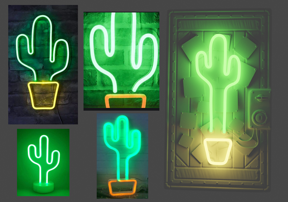 Neon Cactus Metal Door screenshot 1