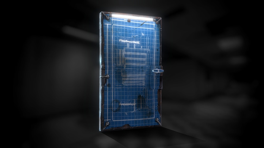 Blueprint Metal Door - image 1