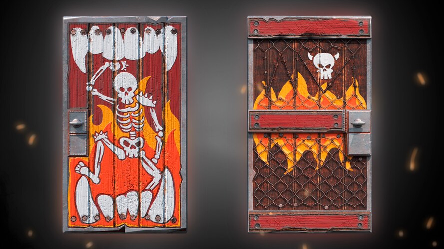 Brothers of Fire Wooden Door - image 1