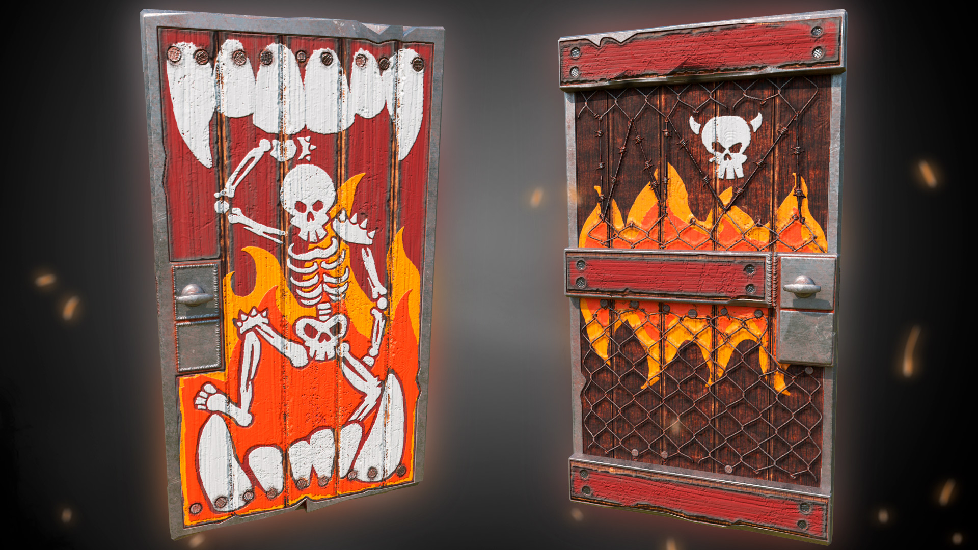 Brothers of Fire Wooden Door thumbnail 2