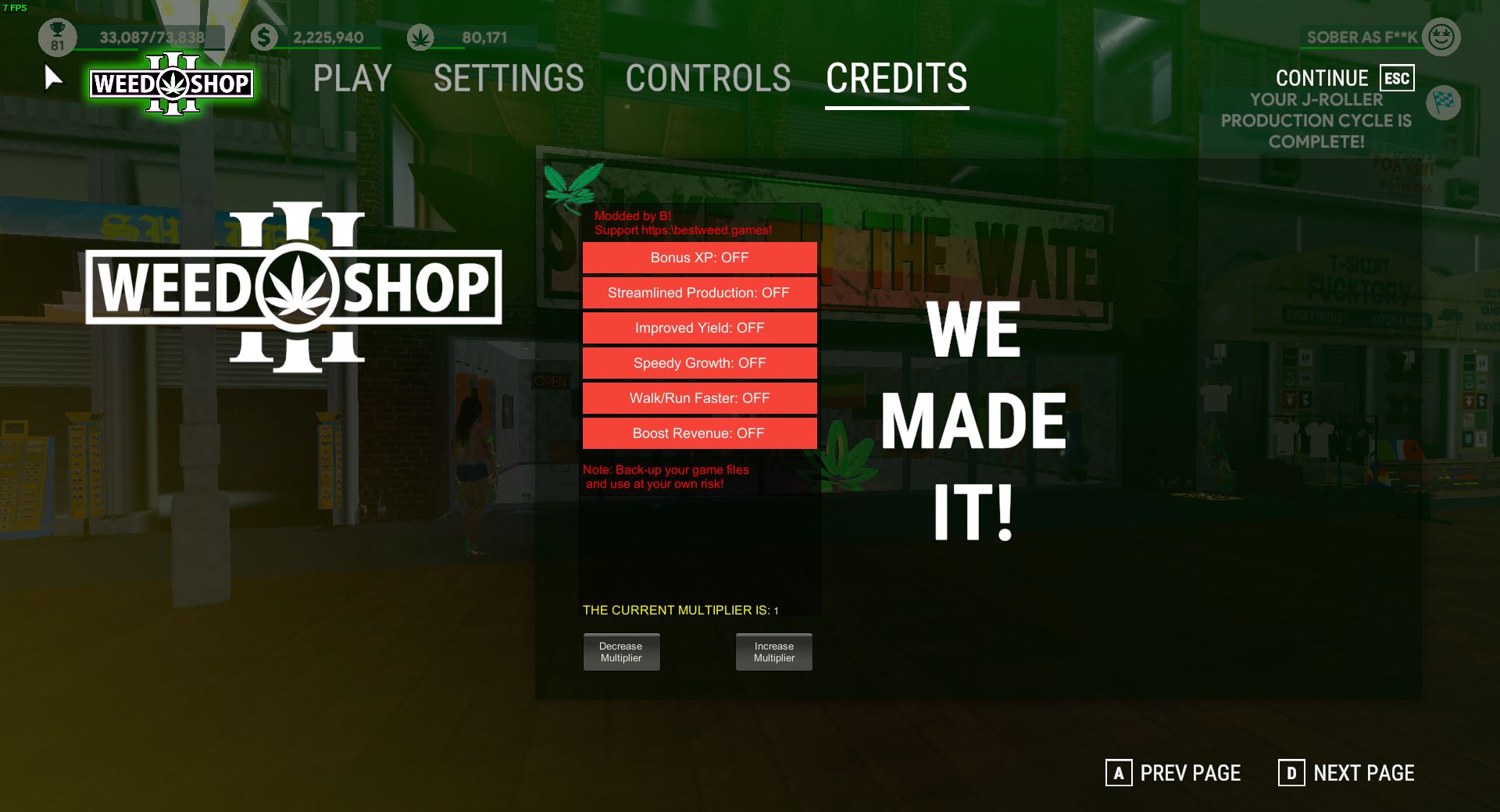 [UPDATED] Weed Shop 3 Basic Game Mod image 1