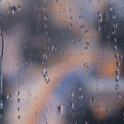 Raindrops night scene-Vertical