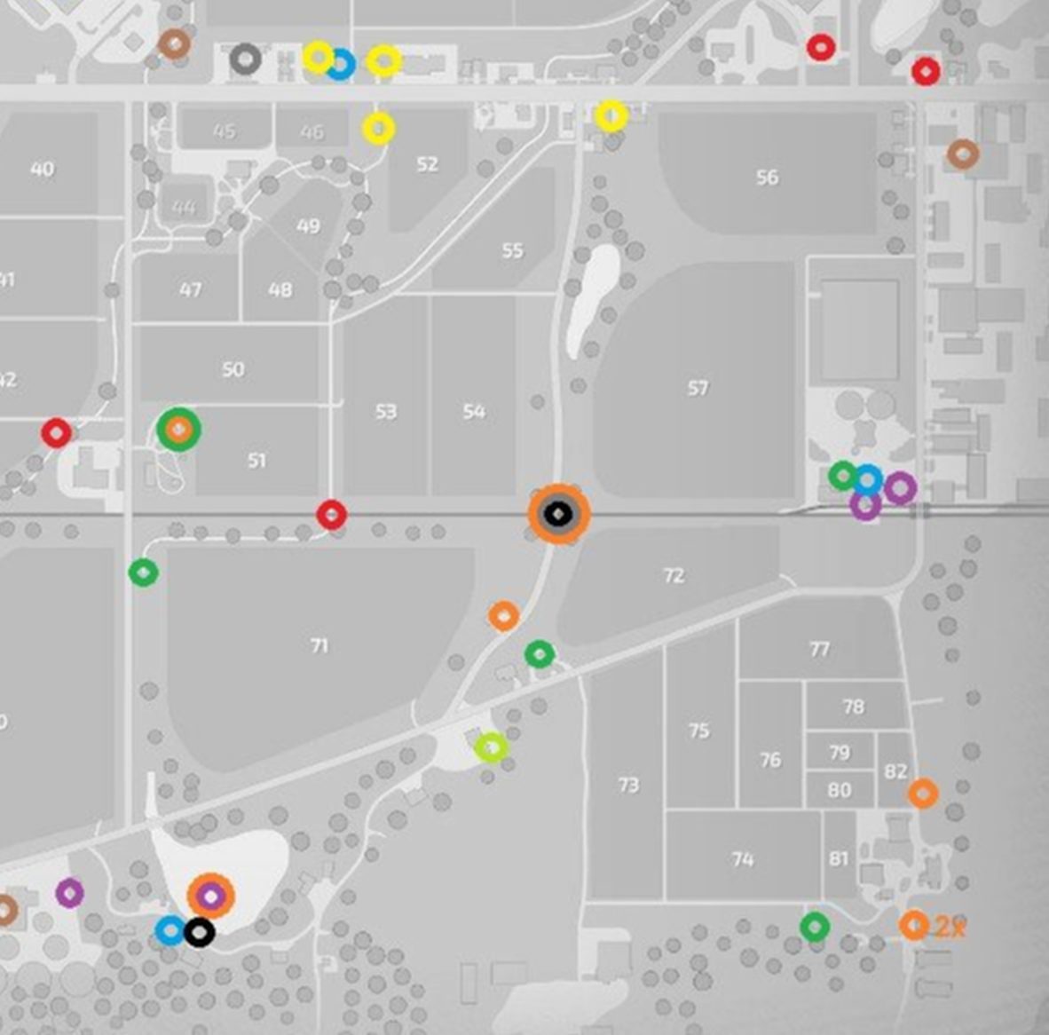 Locations of all 100 toys in Elmcreek image 6