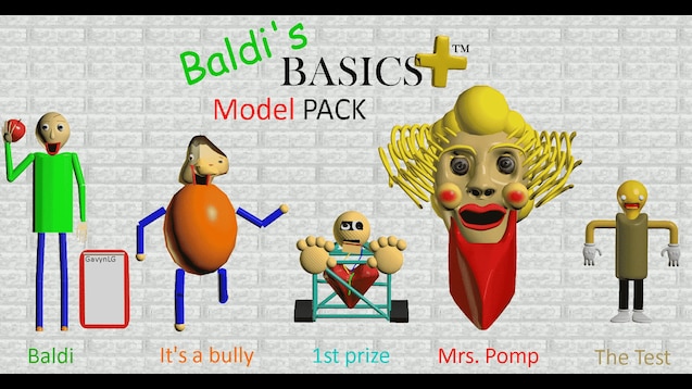 Blender 2.79] Baldi's Basics Plus Model Pack by gabrielgalvao2019