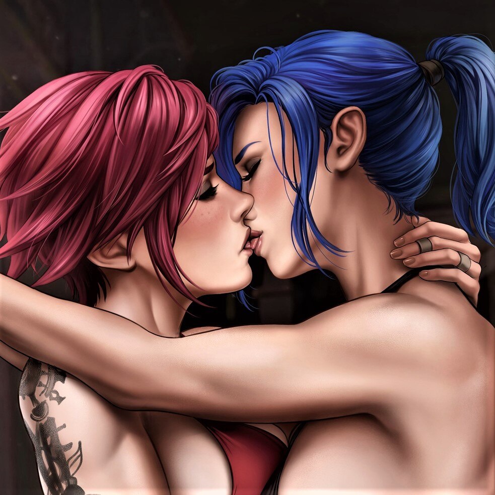 Vi & Caitlyn /  League of Legends / 18+ X-ray NSFW & SFW ( 4 Versions )