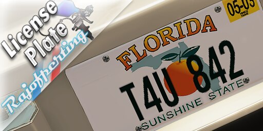 2 Fast 2 Furious Nissan Skyline GT-R R34 movie plate (Florida T4U 842)