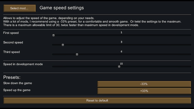Steam Workshop::Game speed