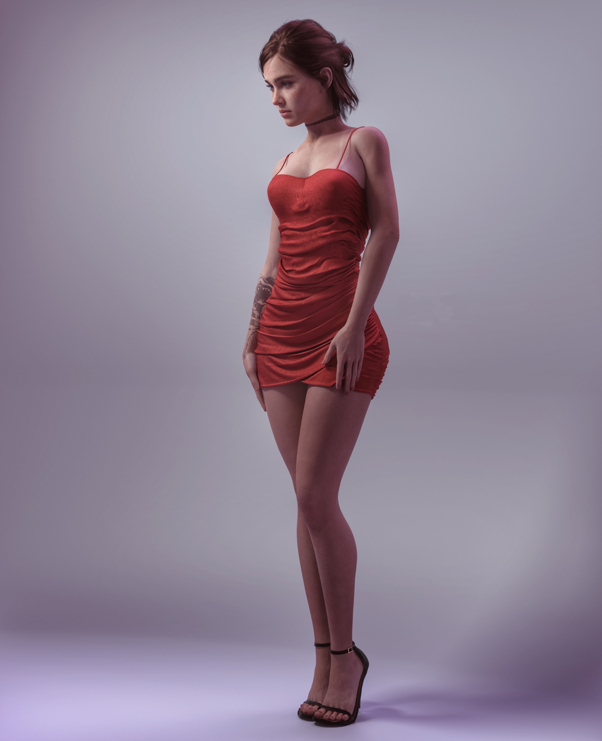 🟣 ellie red dress.