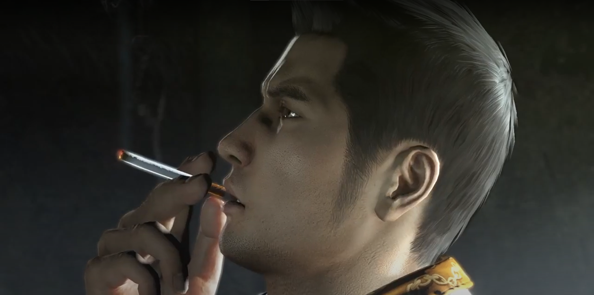 Kiryu smoking