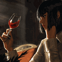 girl with wine (GUWEIZ)