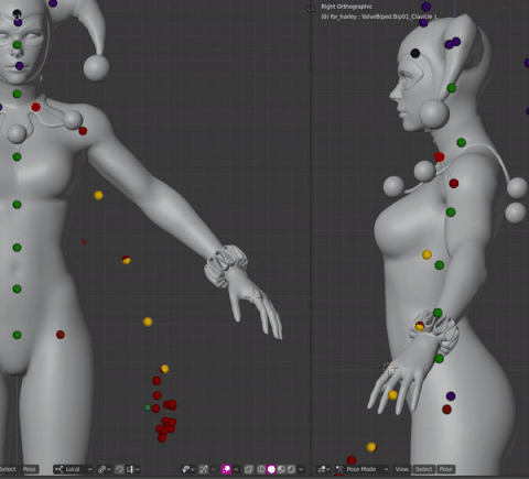 Garry's Mod Playermodel Weight Painting/Rigging Issue - Animation