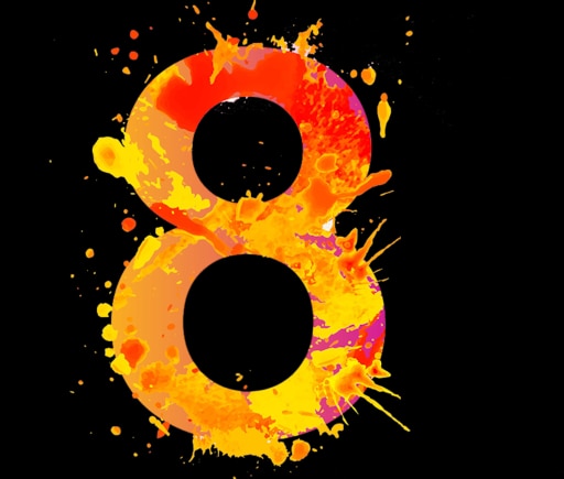 Восемь э. Цифра 8 оранжевая. Цифра 8 в огне. Цифра 8 Огненная. Цифры оранжевые.