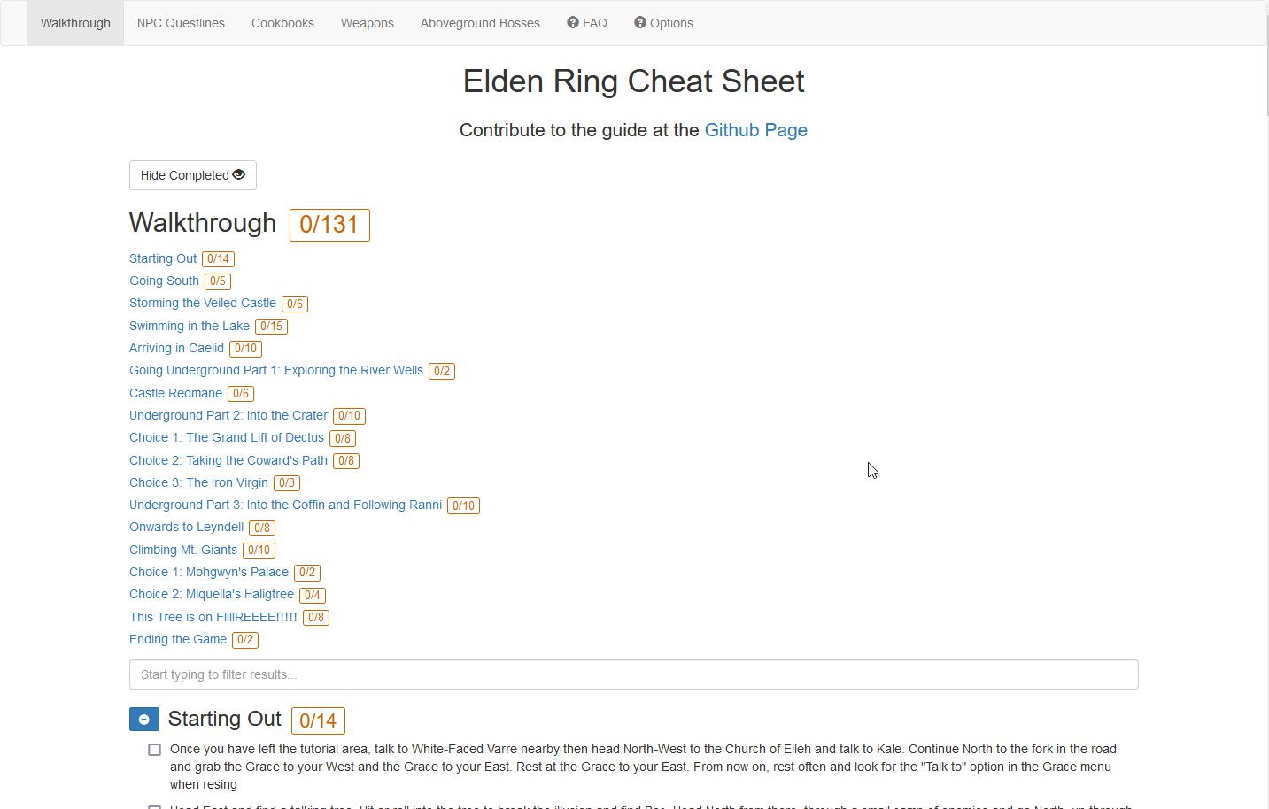 Elden Ring checklist image 1