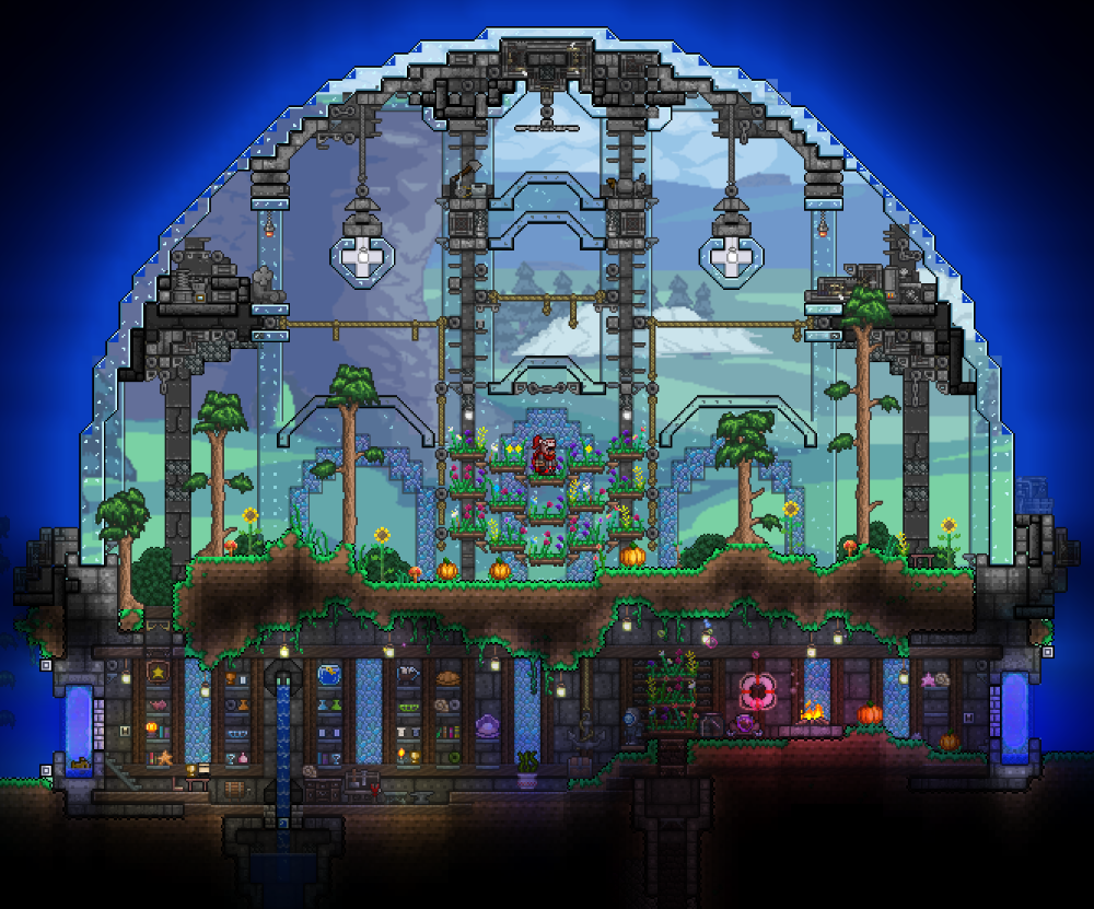 Terraria castle, terrarium, terraria house design