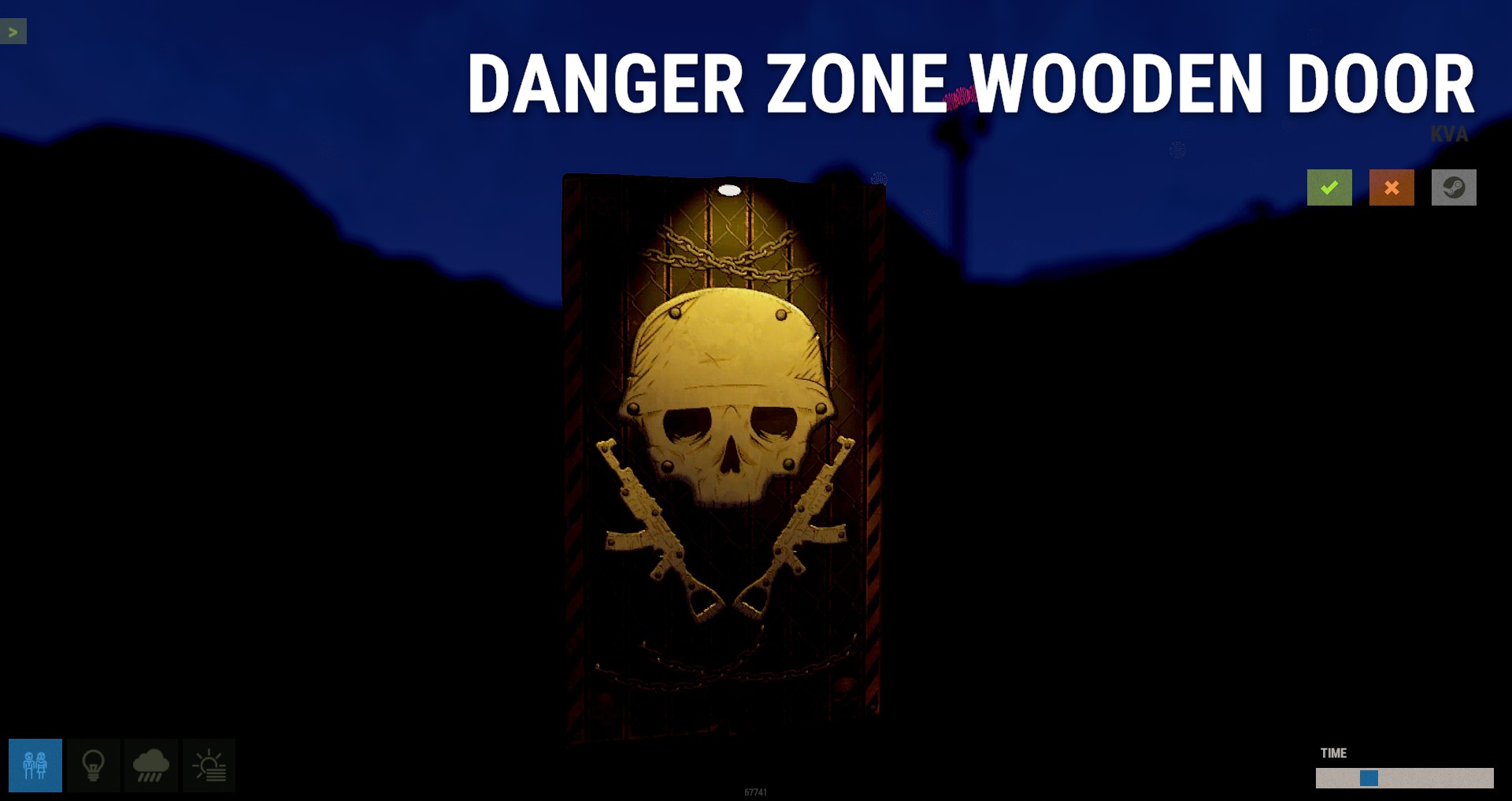 Danger Zone Wooden Door thumbnail 2