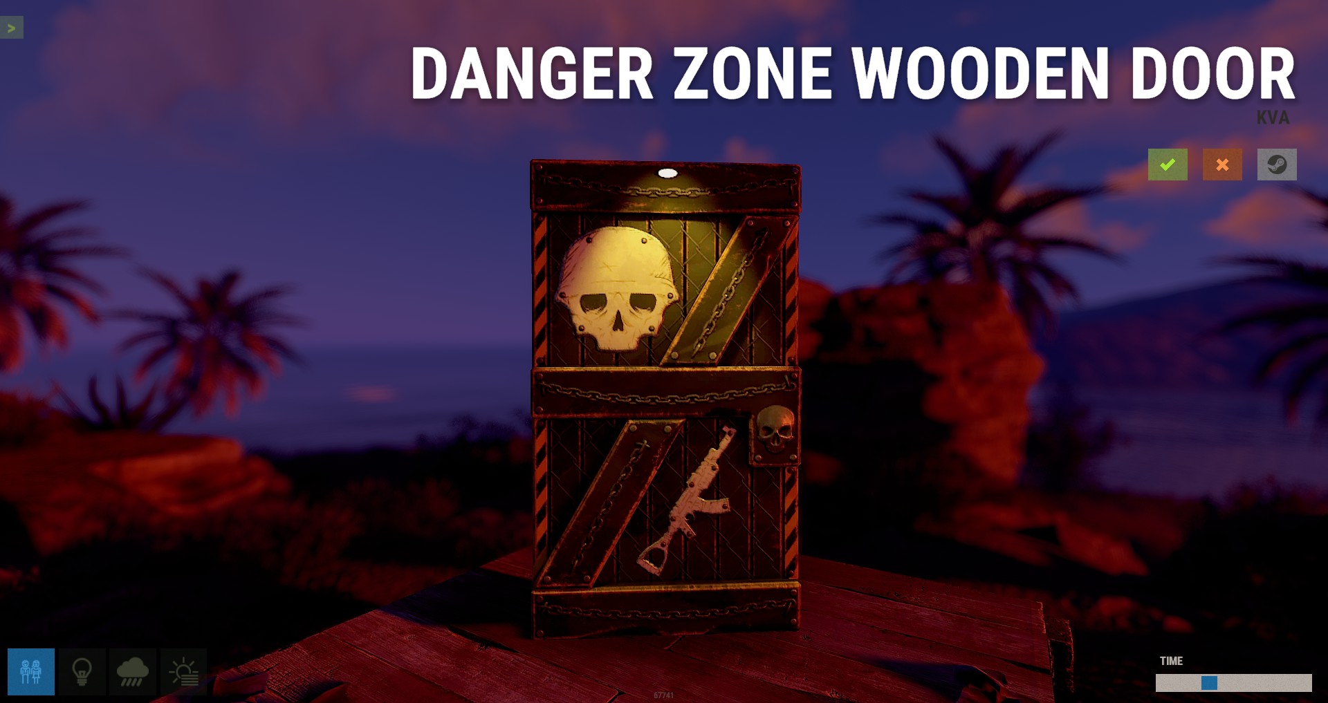 Danger Zone Wooden Door thumbnail 3
