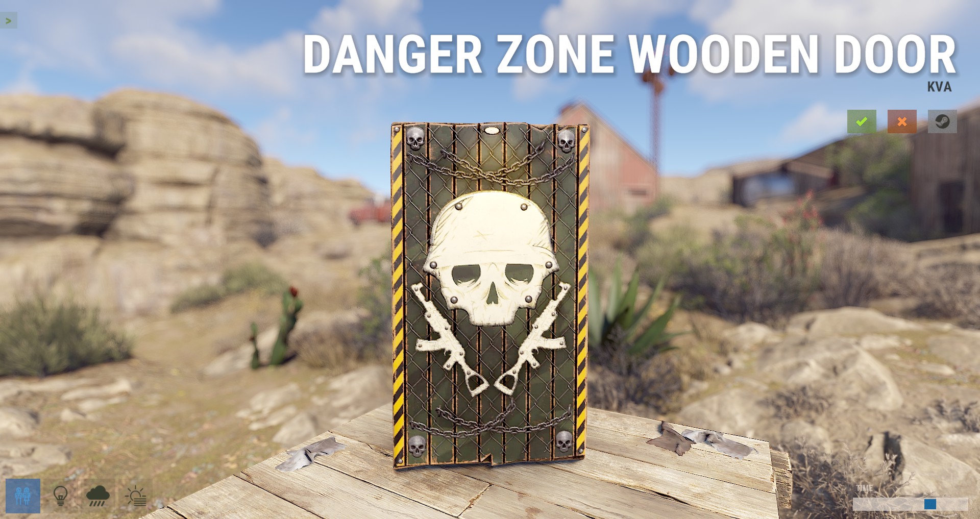 Danger Zone Wooden Door thumbnail 5