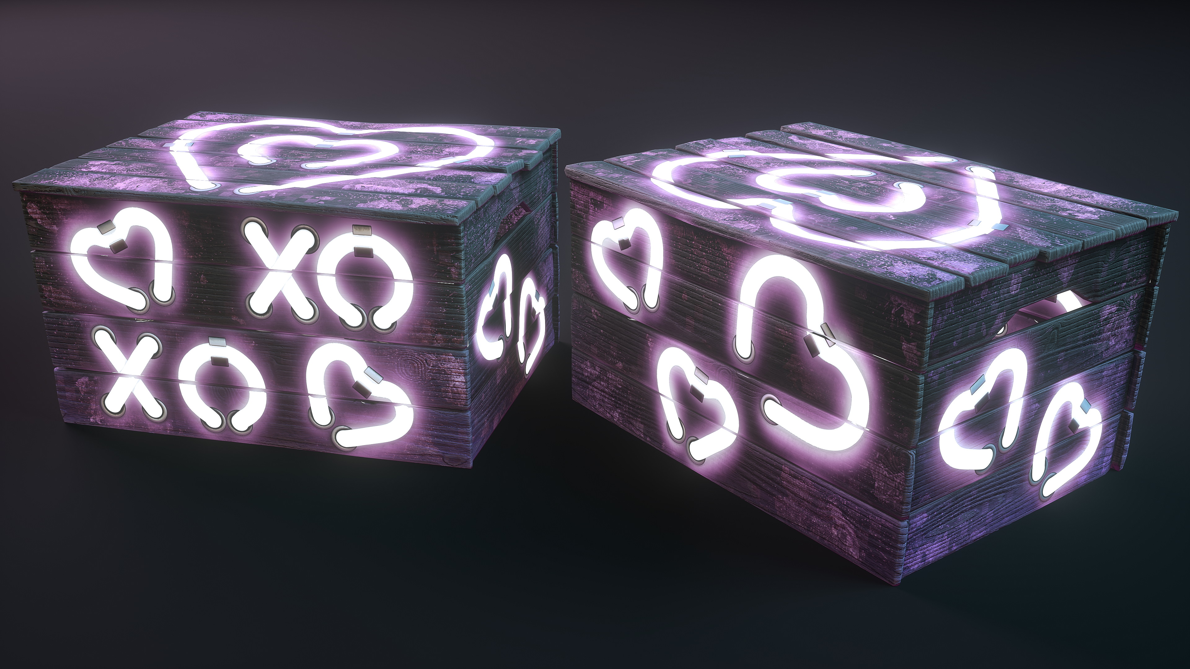 Neon Hearts Box screenshot 1