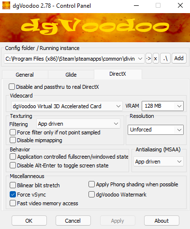 Steam Community :: Guide :: dgVoodoo for Divine Divinity
