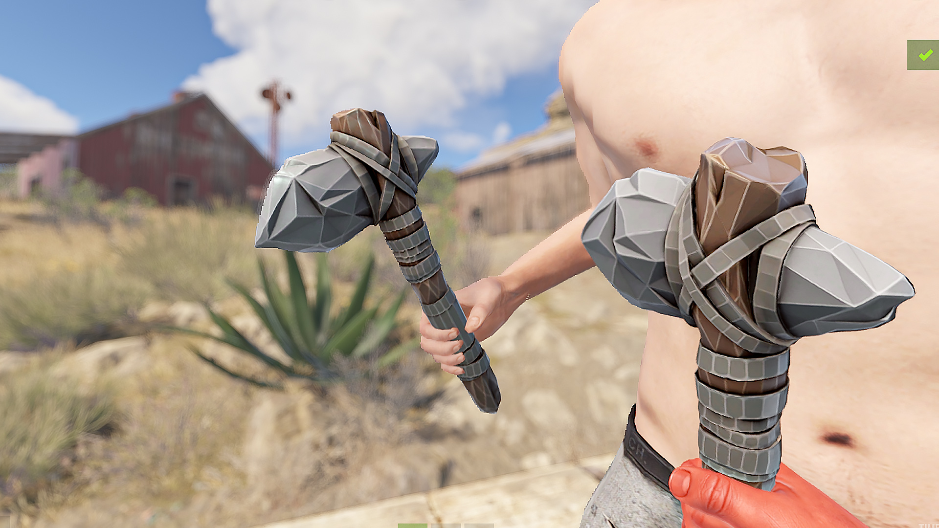 Low Poly Stone Hatchet thumbnail 3